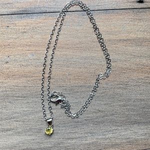 Citron colored necklace November birthstone